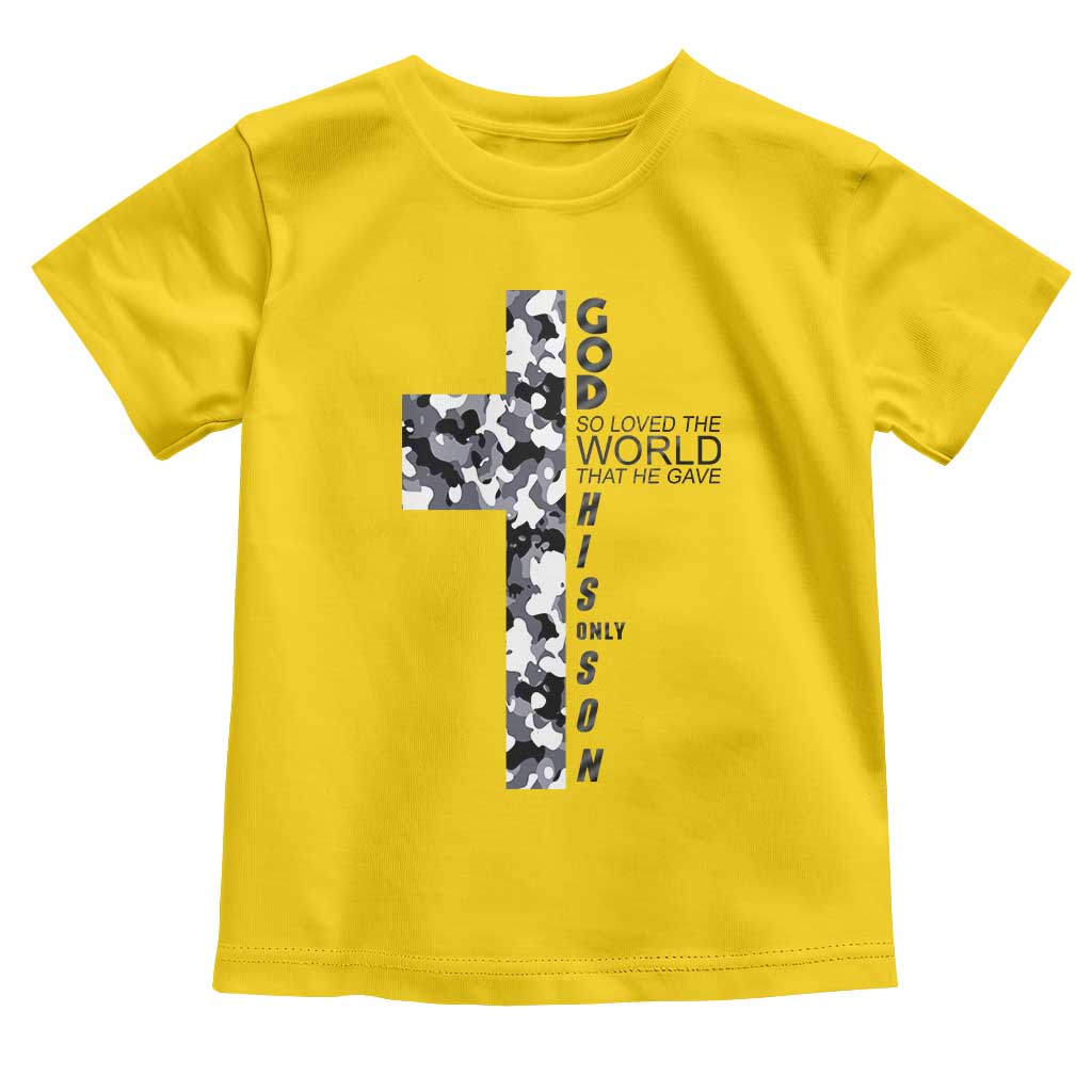 Son Of God Jesus Toddler T Shirt Camo Christ Cross Christian 9 John 3 16