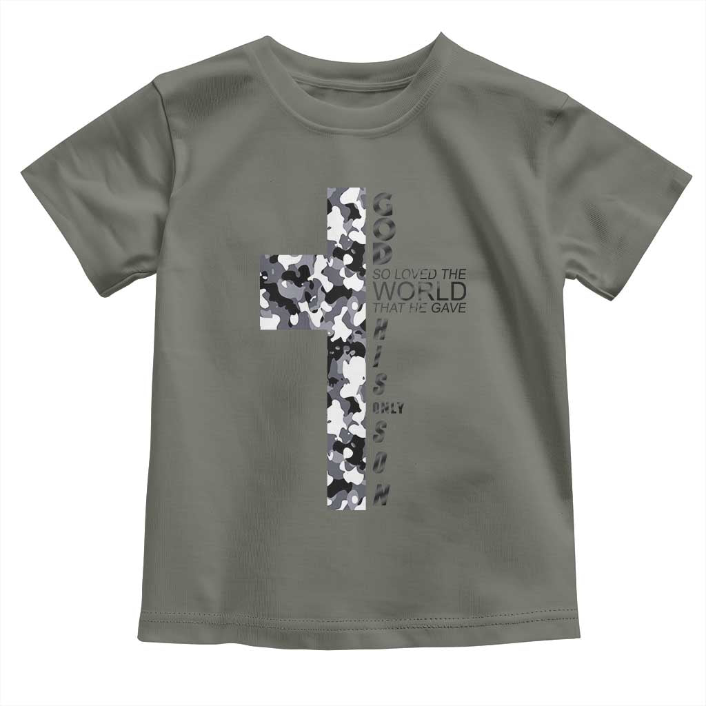 Son Of God Jesus Toddler T Shirt Camo Christ Cross Christian 9 John 3 16