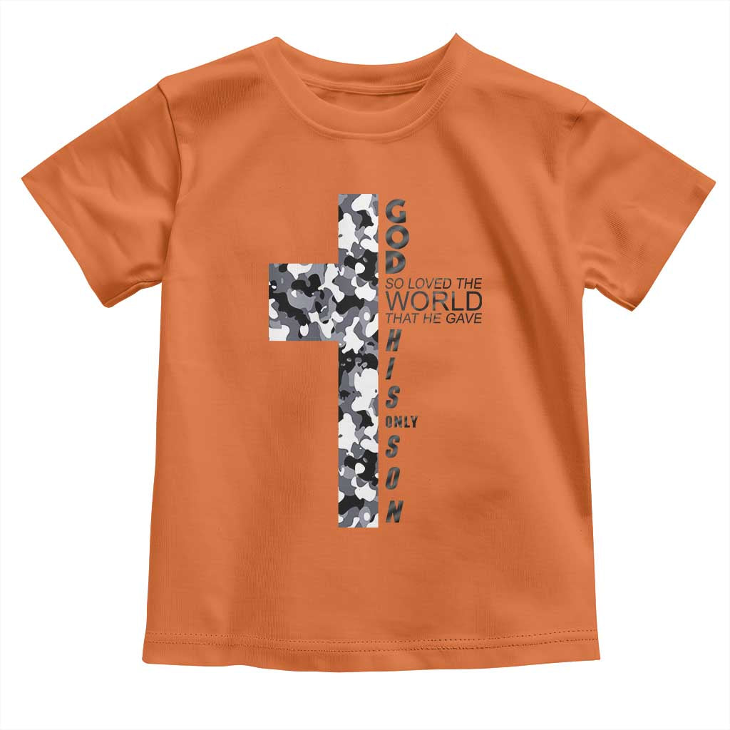 Son Of God Jesus Toddler T Shirt Camo Christ Cross Christian 9 John 3 16