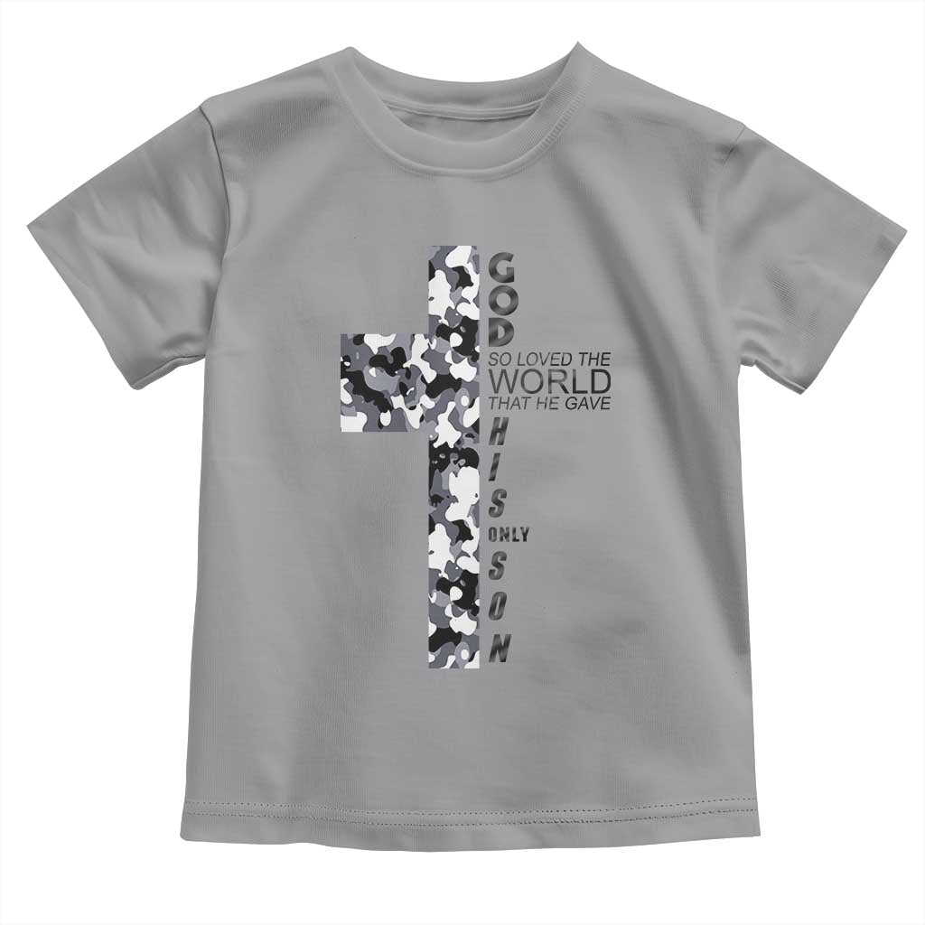 Son Of God Jesus Toddler T Shirt Camo Christ Cross Christian 9 John 3 16