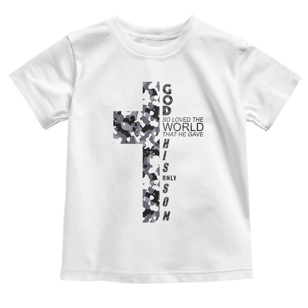 Son Of God Jesus Toddler T Shirt Camo Christ Cross Christian 9 John 3 16