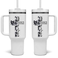 Son Of God Jesus Tumbler With Handle Camo Christ Cross Christian 9 John 3 16