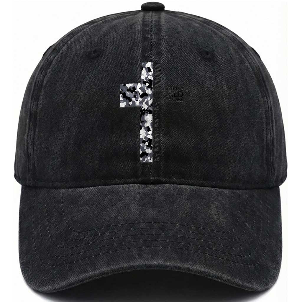 Son Of God Jesus Washed Cotton Baseball Cap Camo Christ Cross Christian 9 John 3 16