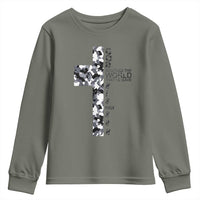Son Of God Jesus Youth Sweatshirt Camo Christ Cross Christian 9 John 3 16