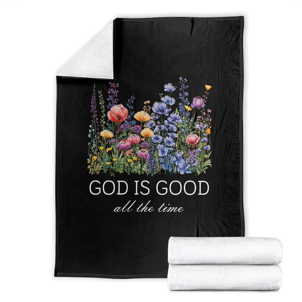 God Is Good Throw Blanket Wildflower Christian Jesus Graphic Religious Bible Verse