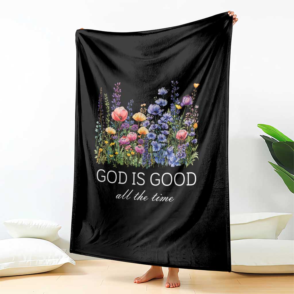 God Is Good Throw Blanket Wildflower Christian Jesus Graphic Religious Bible Verse