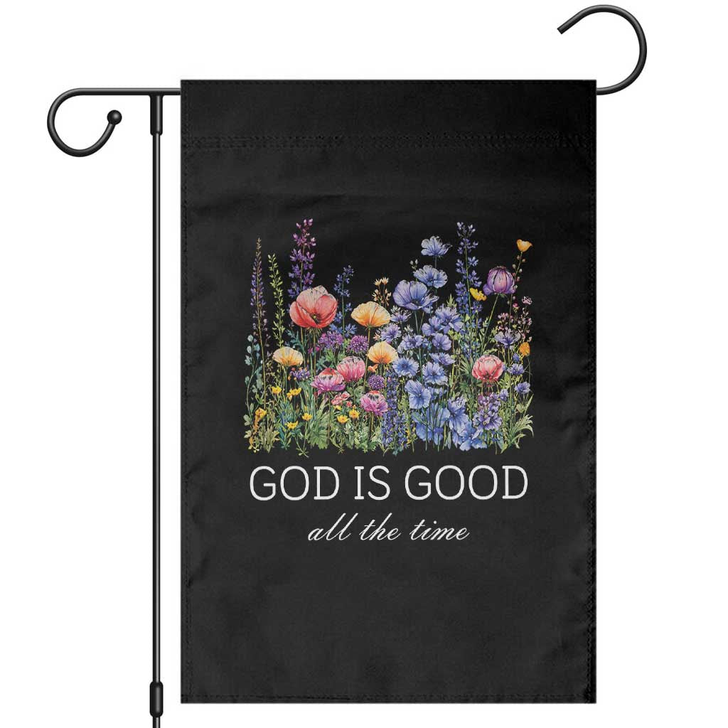 God Is Good Garden Flag Wildflower Christian Jesus Graphic Religious Bible Verse