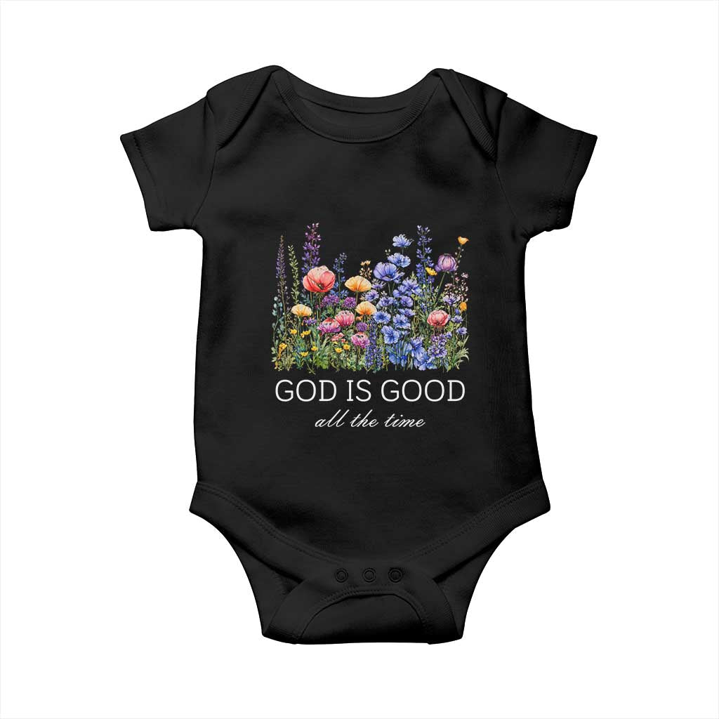 God Is Good Baby Onesie Wildflower Christian Jesus Graphic Religious Bible Verse