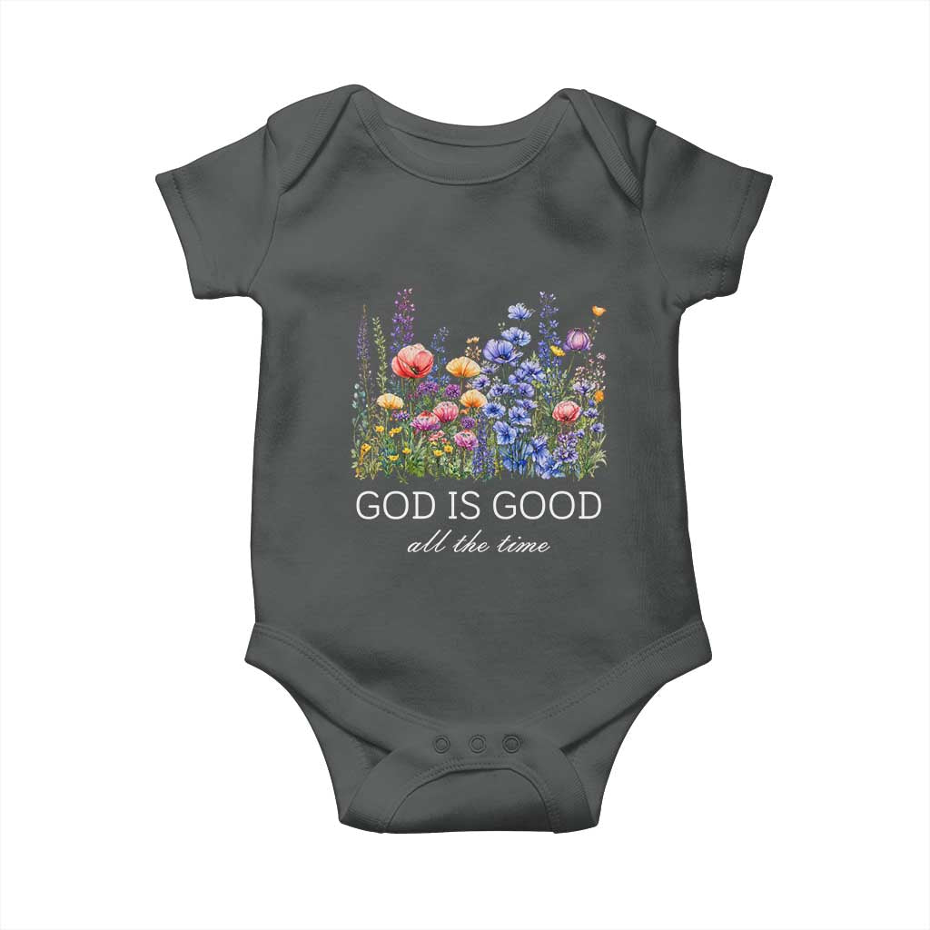 God Is Good Baby Onesie Wildflower Christian Jesus Graphic Religious Bible Verse