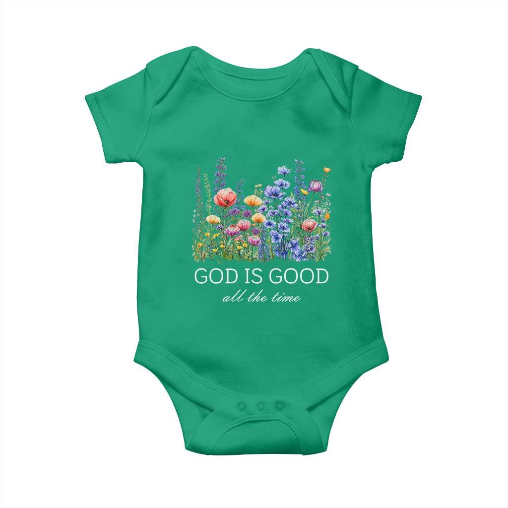 God Is Good Baby Onesie Wildflower Christian Jesus Graphic Religious Bible Verse