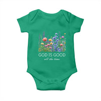 God Is Good Baby Onesie Wildflower Christian Jesus Graphic Religious Bible Verse