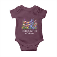 God Is Good Baby Onesie Wildflower Christian Jesus Graphic Religious Bible Verse
