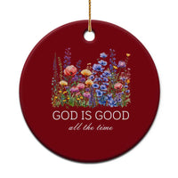 God Is Good Ceramic Ornament Wildflower Christian Jesus Graphic Religious Bible Verse