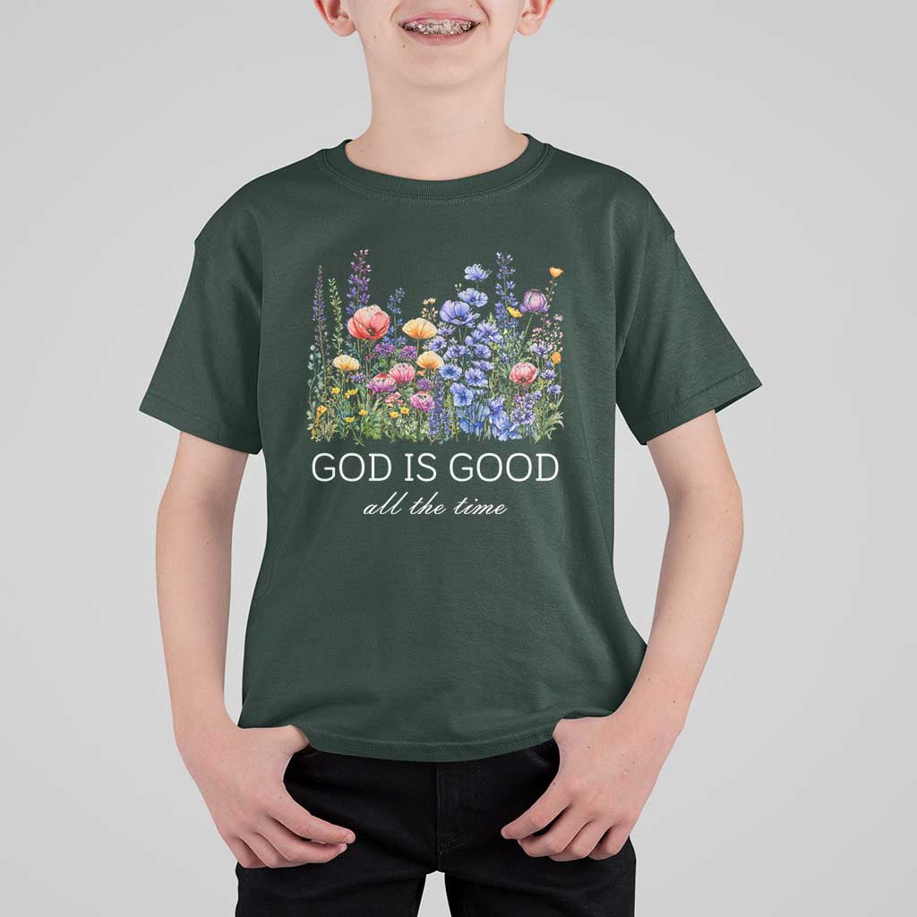 God Is Good T Shirt For Kid Wildflower Christian Jesus Graphic Religious Bible Verse