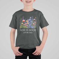 God Is Good T Shirt For Kid Wildflower Christian Jesus Graphic Religious Bible Verse