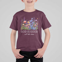 God Is Good T Shirt For Kid Wildflower Christian Jesus Graphic Religious Bible Verse