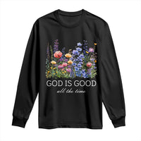 God Is Good Long Sleeve Shirt Wildflower Christian Jesus Graphic Religious Bible Verse