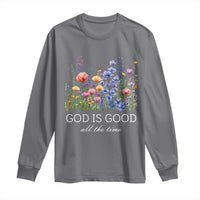 God Is Good Long Sleeve Shirt Wildflower Christian Jesus Graphic Religious Bible Verse