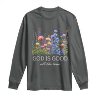 God Is Good Long Sleeve Shirt Wildflower Christian Jesus Graphic Religious Bible Verse