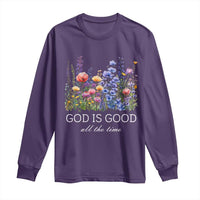 God Is Good Long Sleeve Shirt Wildflower Christian Jesus Graphic Religious Bible Verse
