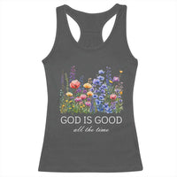 God Is Good Racerback Tank Top Wildflower Christian Jesus Graphic Religious Bible Verse