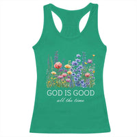 God Is Good Racerback Tank Top Wildflower Christian Jesus Graphic Religious Bible Verse
