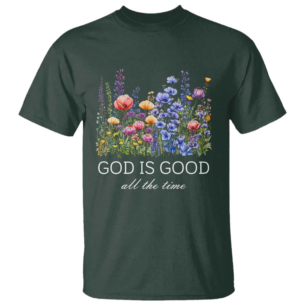God Is Good T Shirt Wildflower Christian Jesus Graphic Religious Bible Verse