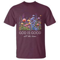 God Is Good T Shirt Wildflower Christian Jesus Graphic Religious Bible Verse