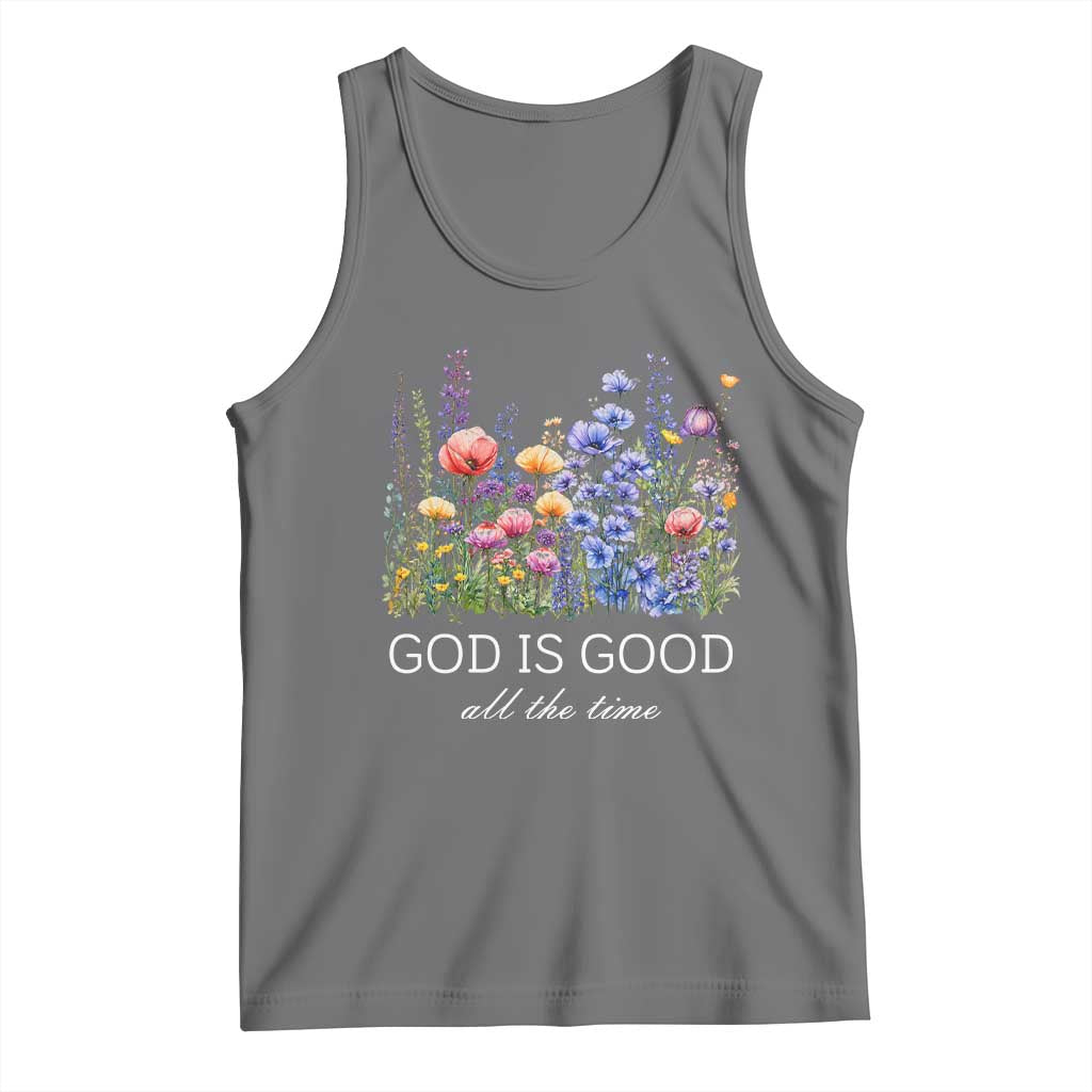 God Is Good Tank Top Wildflower Christian Jesus Graphic Religious Bible Verse