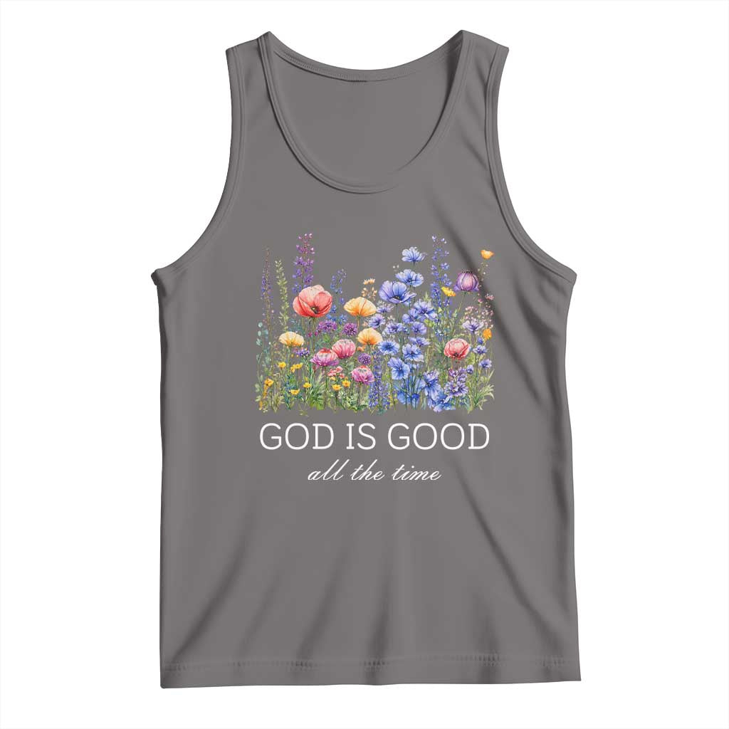 God Is Good Tank Top Wildflower Christian Jesus Graphic Religious Bible Verse