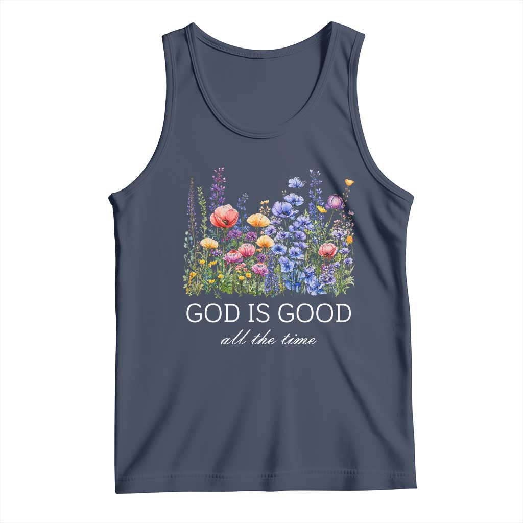 God Is Good Tank Top Wildflower Christian Jesus Graphic Religious Bible Verse