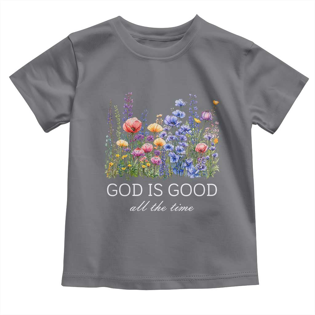 God Is Good Toddler T Shirt Wildflower Christian Jesus Graphic Religious Bible Verse