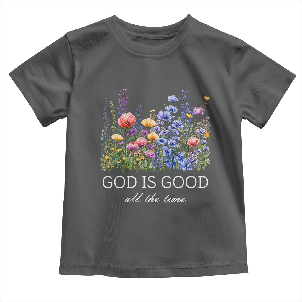 God Is Good Toddler T Shirt Wildflower Christian Jesus Graphic Religious Bible Verse