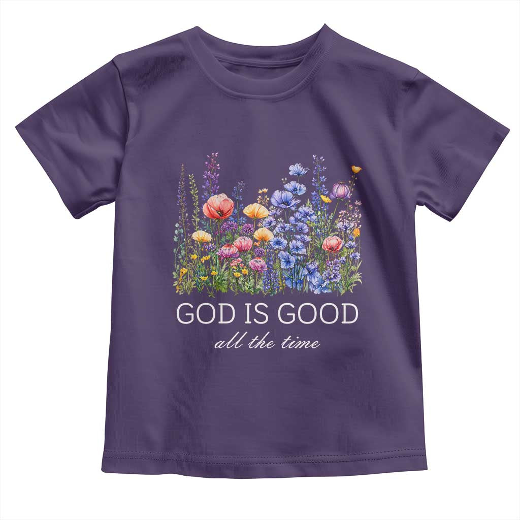 God Is Good Toddler T Shirt Wildflower Christian Jesus Graphic Religious Bible Verse