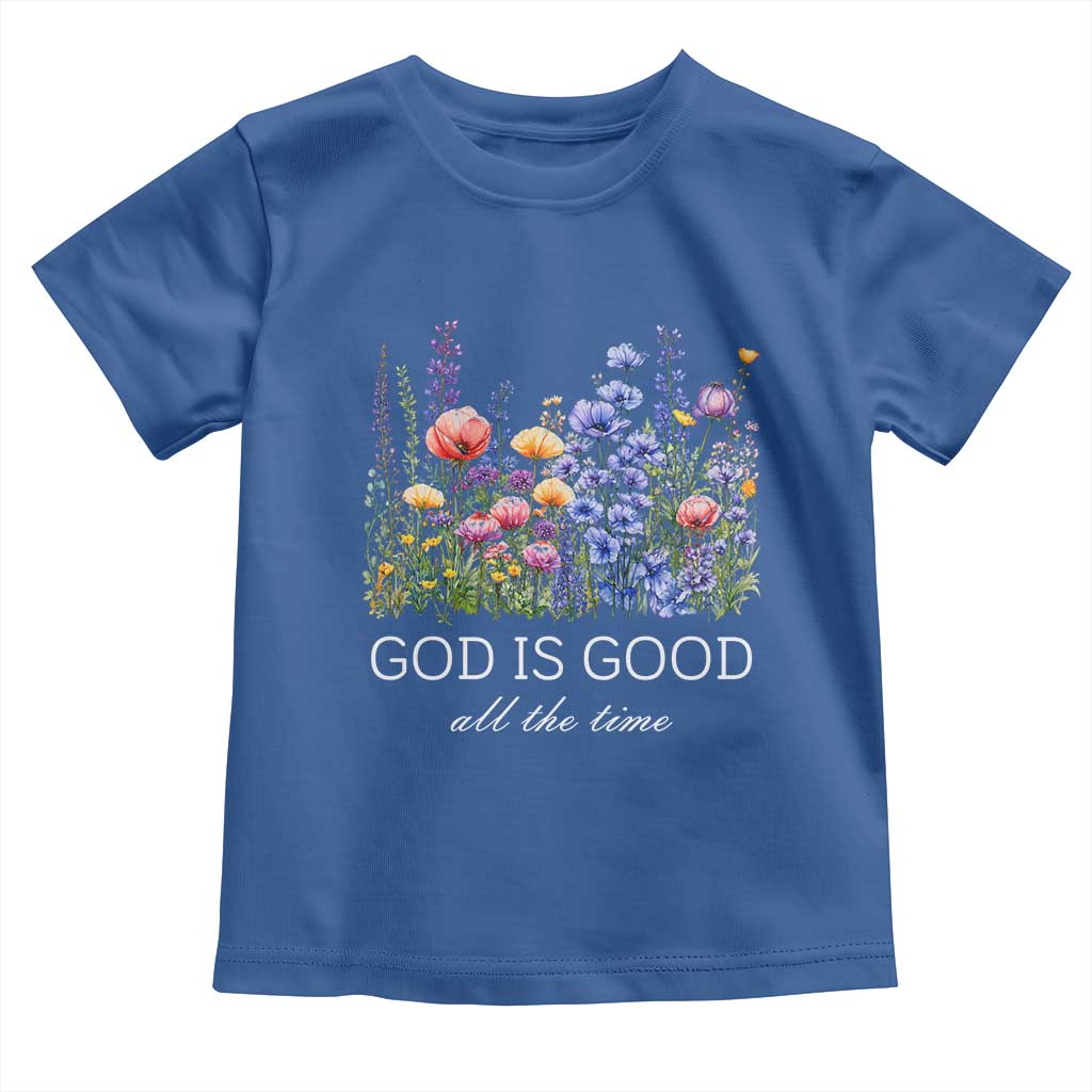 God Is Good Toddler T Shirt Wildflower Christian Jesus Graphic Religious Bible Verse