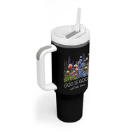 God Is Good Tumbler With Handle Wildflower Christian Jesus Graphic Religious Bible Verse