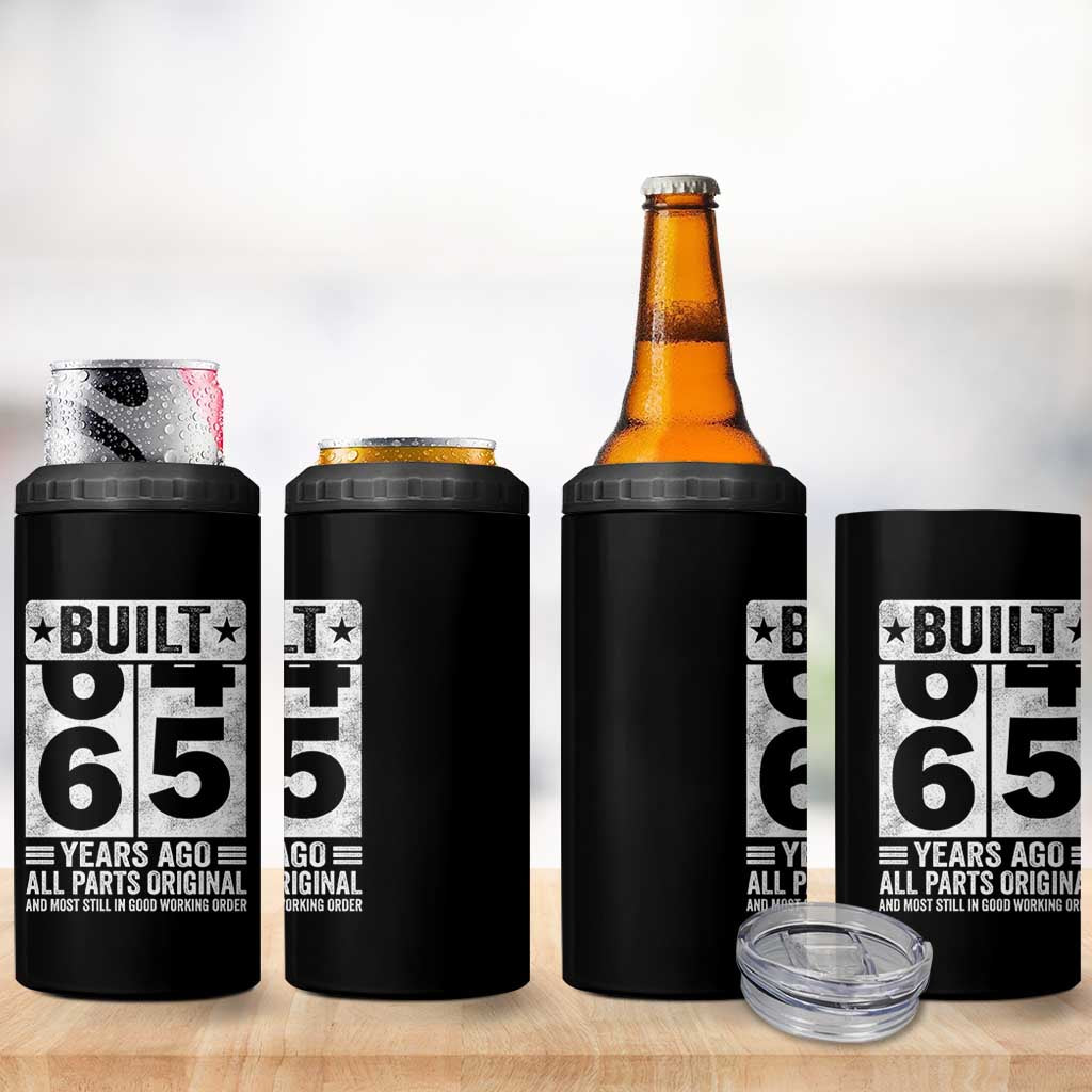 65th Birthday 4 in 1 Can Cooler Tumbler Built 65 Years Ago All Parts Original Gifts