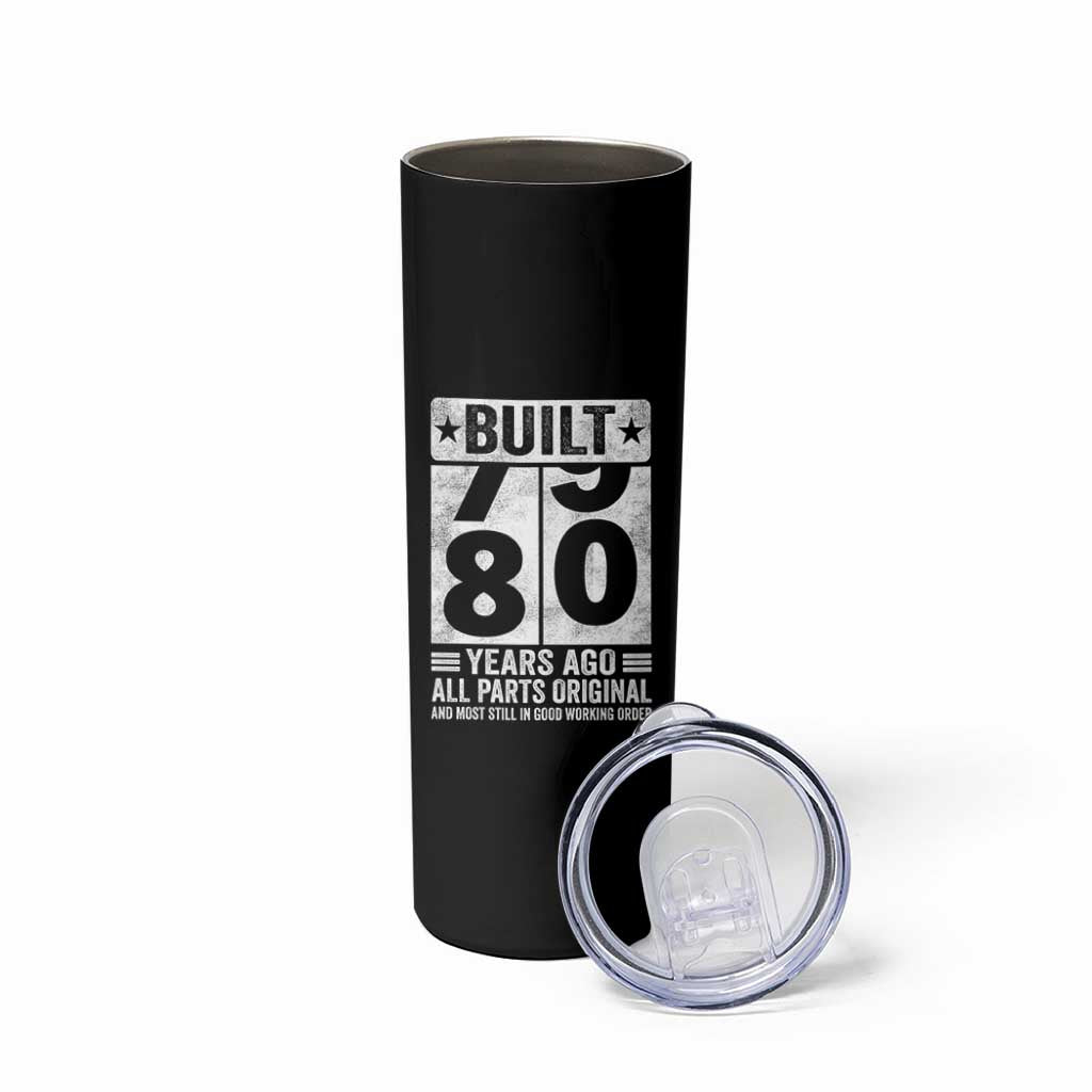80th Birthday Skinny Tumbler Built 80 Years Ago All Parts Original Gifts