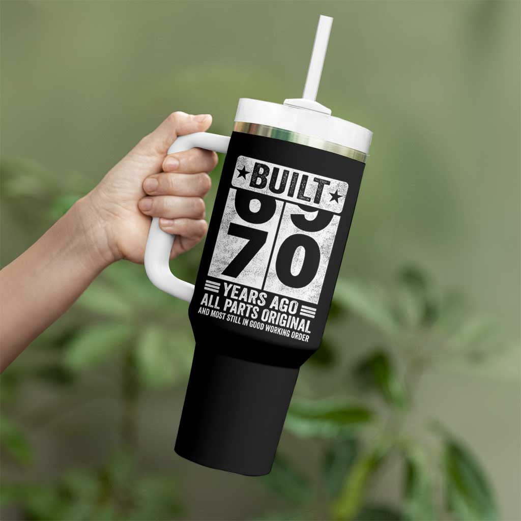 70th Birthday Tumbler With Handle Built 70 Years Ago All Parts Original Gifts