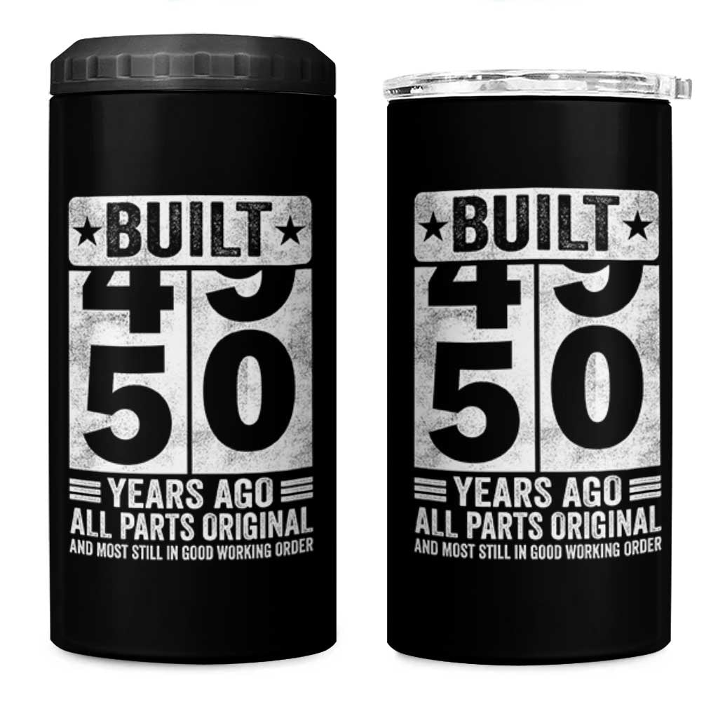 50th Birthday 4 in 1 Can Cooler Tumbler Built 50 Years Ago All Parts Original Gifts