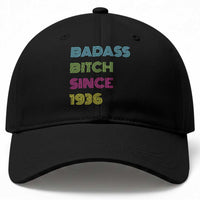 Funny 90th Birthday Baseball Cap Retro Vintage Badass Bih Since 1936