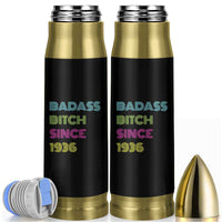 Funny 90th Birthday Bullet Tumbler Retro Vintage Badass Bih Since 1936