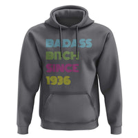 Funny 90th Birthday Hoodie Retro Vintage Badass Bih Since 1936