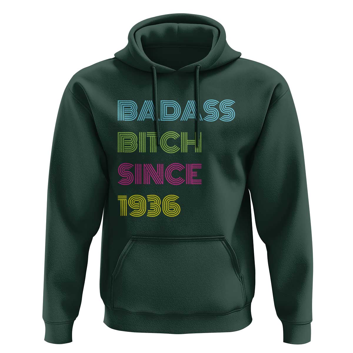 Funny 90th Birthday Hoodie Retro Vintage Badass Bih Since 1936