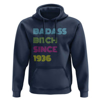Funny 90th Birthday Hoodie Retro Vintage Badass Bih Since 1936
