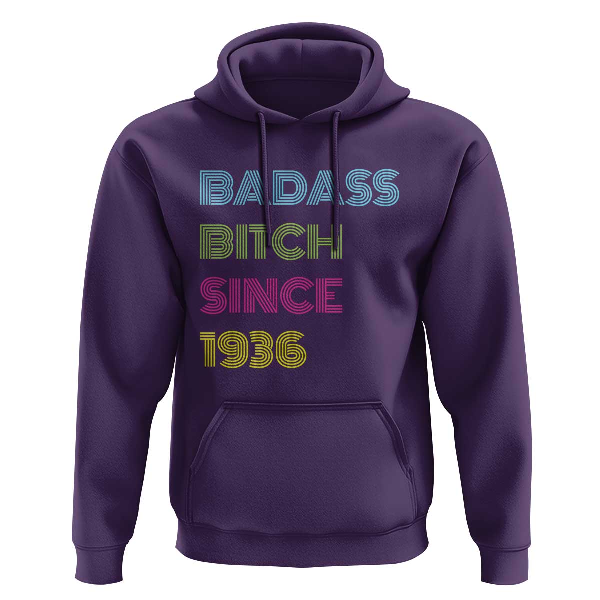 Funny 90th Birthday Hoodie Retro Vintage Badass Bih Since 1936