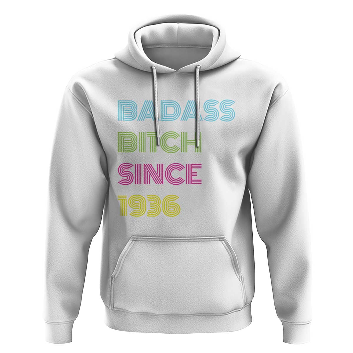 Funny 90th Birthday Hoodie Retro Vintage Badass Bih Since 1936