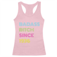 Funny 90th Birthday Racerback Tank Top Retro Vintage Badass Bih Since 1936