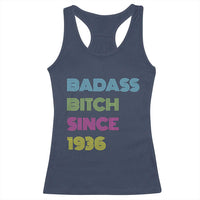 Funny 90th Birthday Racerback Tank Top Retro Vintage Badass Bih Since 1936