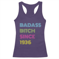 Funny 90th Birthday Racerback Tank Top Retro Vintage Badass Bih Since 1936
